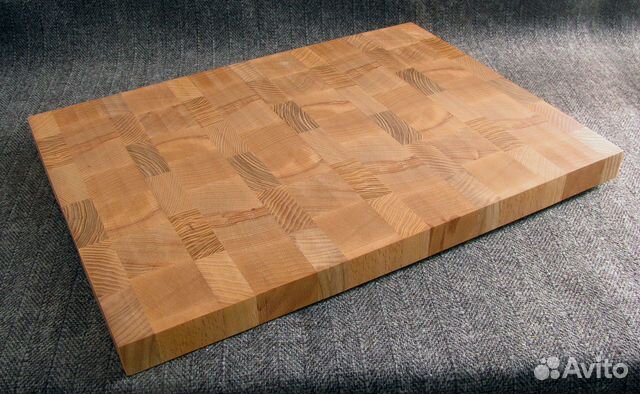 Торцевая разделочная доска из дуба большая