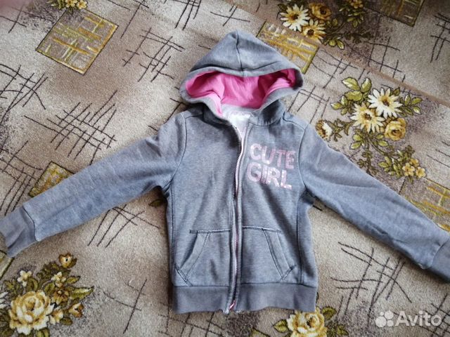 Футболки и кофты на девочку 4-7 лет. Пакетом