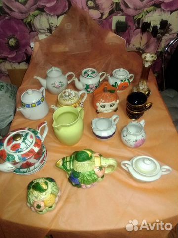 Чайники заварочные, молочники и сахарницы