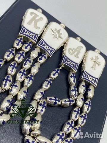 Золотые четки с эмалью