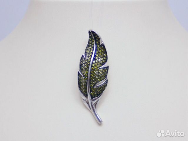 Серебряный кулон С цирконом 6,02 грамм