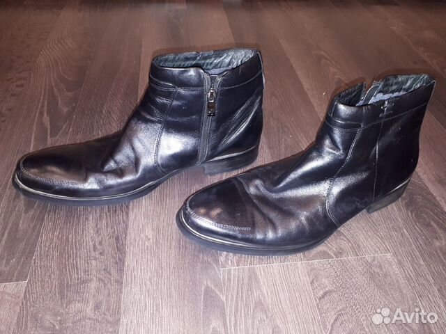 Зимние туфли из натуральной кожи
