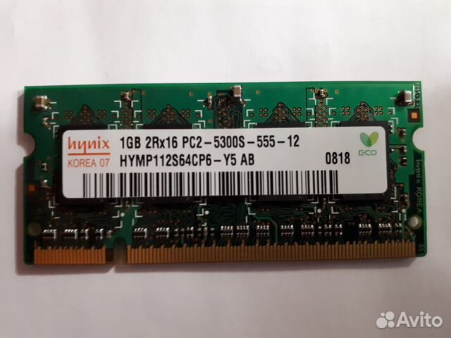 Оперативная память Hynix 1GB PC2-5300S-555-12 Оперативная память Hynix 1GB PC2-5300S-555-12