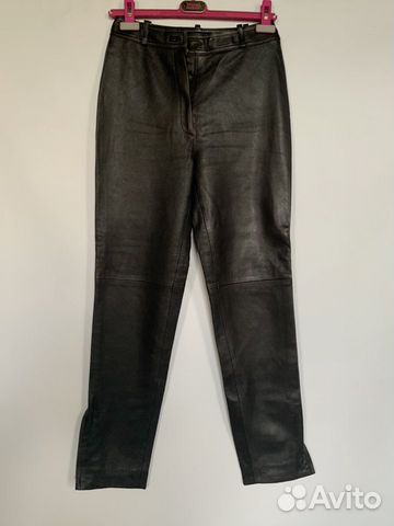 Chanel кожа брюки Chanel кожа брюки