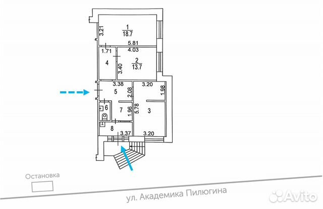 Торговое помещение, 76.2 м²