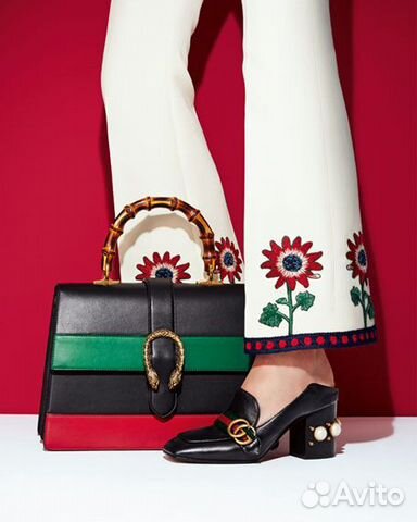 Сумка Gucci Dionysus Striped Bamboo Top Handle