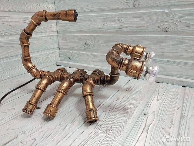 Светильники ручной работы, статуэтки в стиле loft