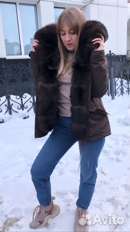 Парка с мехом песца