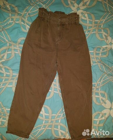 Брюки zara с завышенной талией
