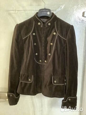 Жакет Zara Basic новый, бархат, хлопок, p 46