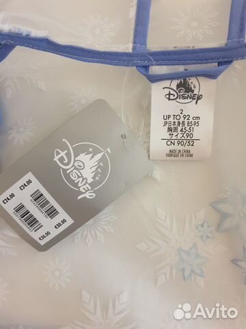 Новый плащ-дождевик Disney, 85-95 см Новый плащ-дождевик Disney, 85-95 см