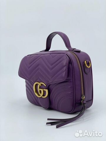 Новая женская сумка через плечо кожа Gucci фиолет Новая женская сумка через плечо кожа Gucci фиолет