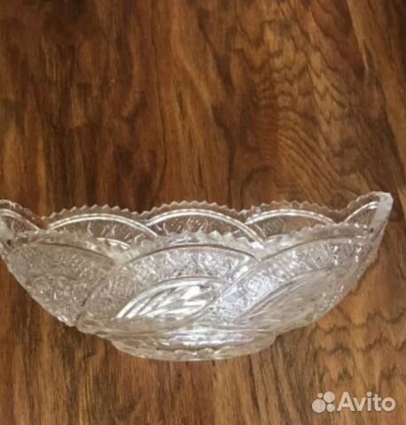 Хрустальная ваза ладья большая гдр