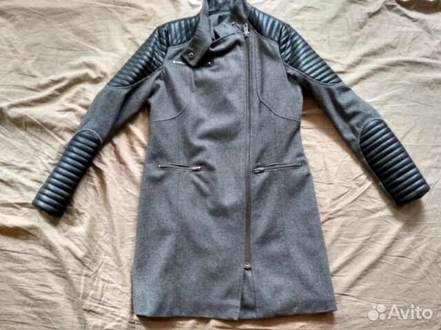 Пальто серое шерстяное ASOS, р. EUR38/RUS44