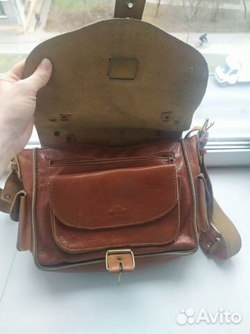 Винтажная кожаная сумка