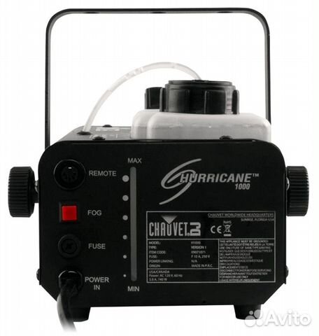 Дым машина Chauvet DJ Hurricane1000 генератор дыма Дым машина Chauvet DJ Hurricane1000 генератор дыма
