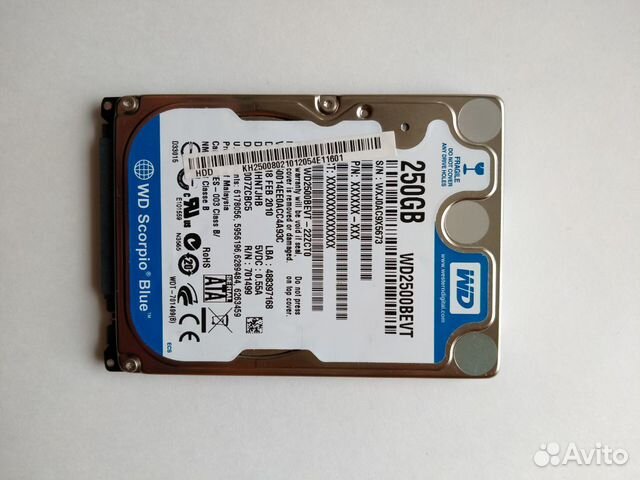 Жёсткий диск Western Digital WD Scorpio Blue 250 G