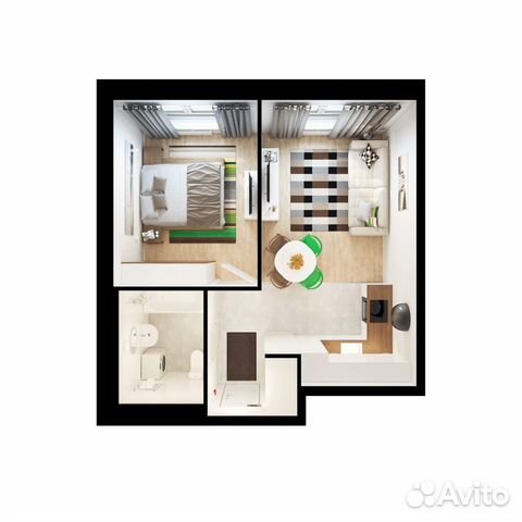 1-к квартира, 36.1 м², 7/15 эт.