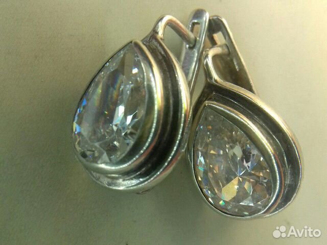 Серебро 925 пробы хх век,Серьги с Кварцем