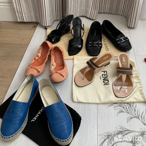 Louis Vuitton Fendi Chanel Tod’s туфли шлёпки