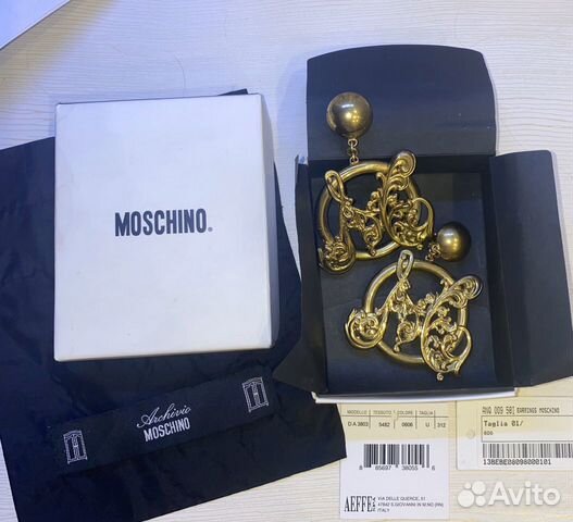 Серьги moschino оригинал
