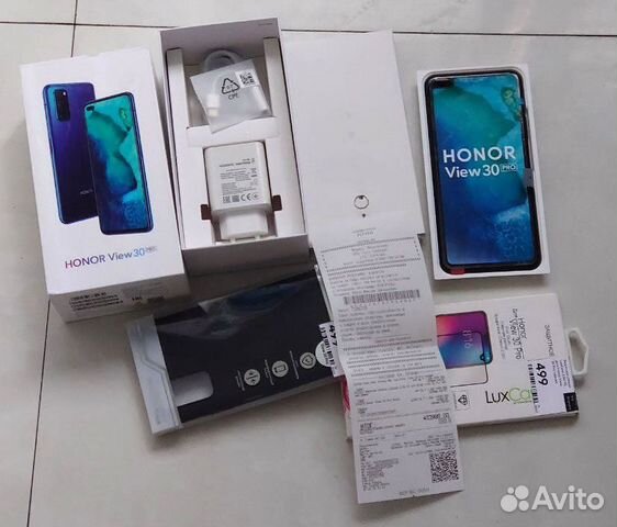 Новый Honor View30 Pro черный + чехол + 2ое стекло Новый Honor View30 Pro черный + чехол + 2ое стекло