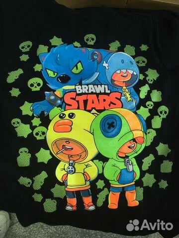 Футболка brawl stars. Опт. Рисунок светится в темн Футболка brawl stars. Опт. Рисунок светится в темн