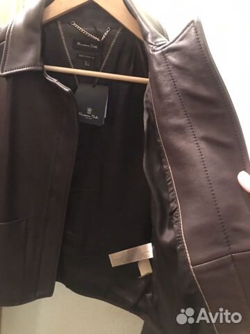 Кожаная куртка Massimo Dutti, L, новая