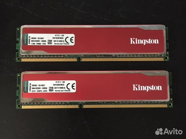 Оперативная память kingston hyperx red ddr3 2x4gb