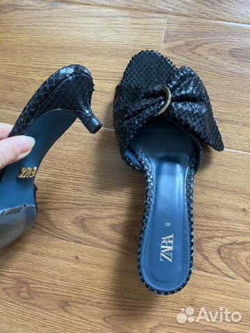 Новые кожаные мюли Zara Новые кожаные мюли Zara