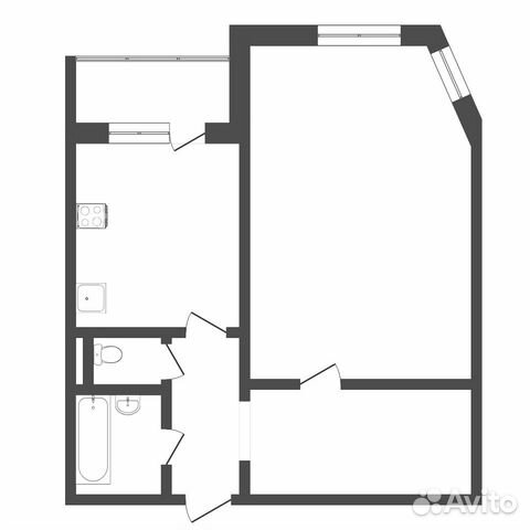 1-к квартира, 40.1 м², 3/9 эт.
