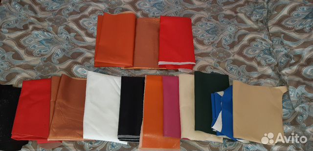 Кусочки искусственной кожи