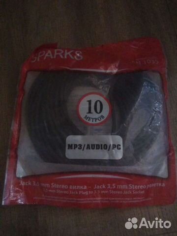 Кабель удлинитель Audio Jack 3.5M/3.5F Sparks SN10