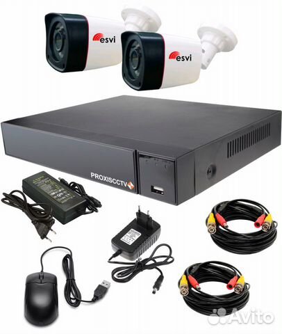 Видеонаблюдение (комплект 2 AHD видеокамеры)