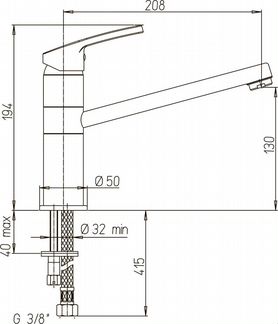 Смеситель Paini Miura для кухонной мойки