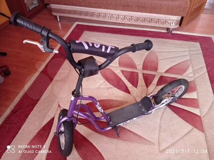 Самокат двухколесный городской, большие колеса