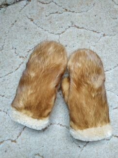 Новые Варежки из золотистой норки