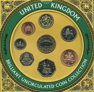 0016 Великобритания 1999 год буклет 8 монет