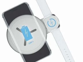 Беспроводная зарядка для iPhone и Apple watch 2в1