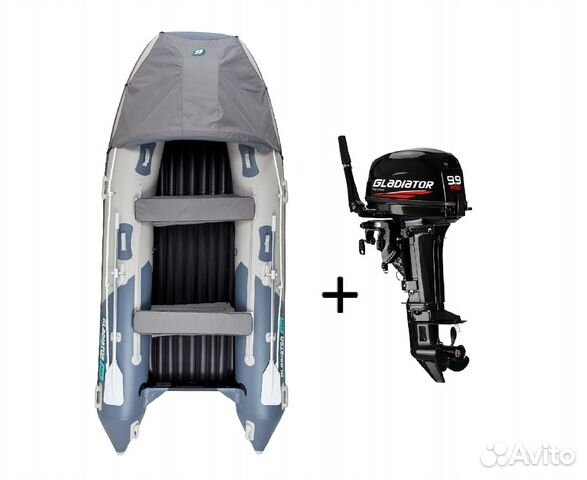 Мотор Gladiator 9,9Pro+ Лодка Gladiator E380Pro