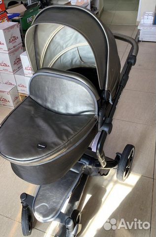 Коляска 2 в 1 Hot mama эко кожа