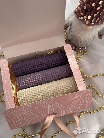 Подарочный набор свечей из вощины