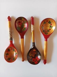 Деревянные расписные ложки СССР