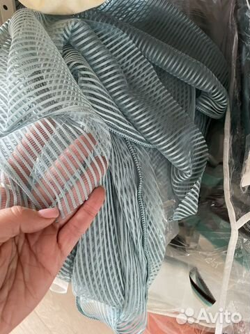 Тюль бирюзовый, остаток 4,1м