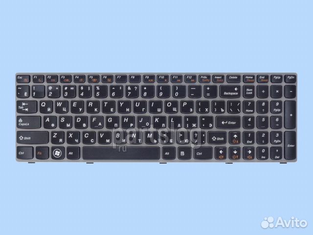 Клавиатура для Lenovo IdeaPad G570 G770 Z560 Серая