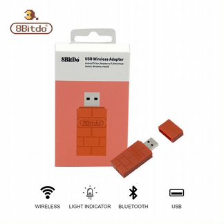 Кирпичный адаптер 8bitdo2v bluetooth с переходнико