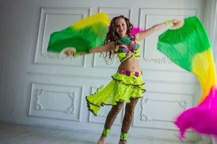 Леопардовый костюм для восточных танцев