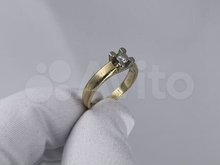 Золотое Кольцо 585 пробы с бриллиантом
