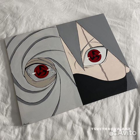Картина на холсте / Какаши & Обито / Наруто
