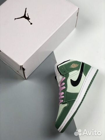 Кроссовки Air Jordan 1 Mid SE Dutch Green Black